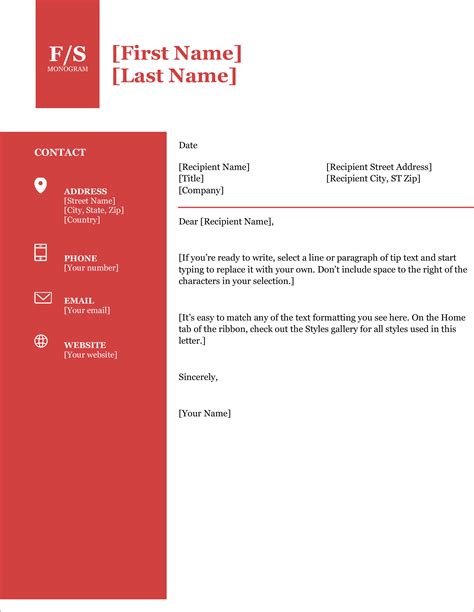 Microsoft Word 2010 Business Letter Template - Letter : Resume Template